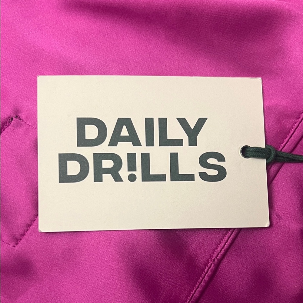 DAILY DRILLS NWT Silky Tie Tank Top - Pink - Picture 2 of 3